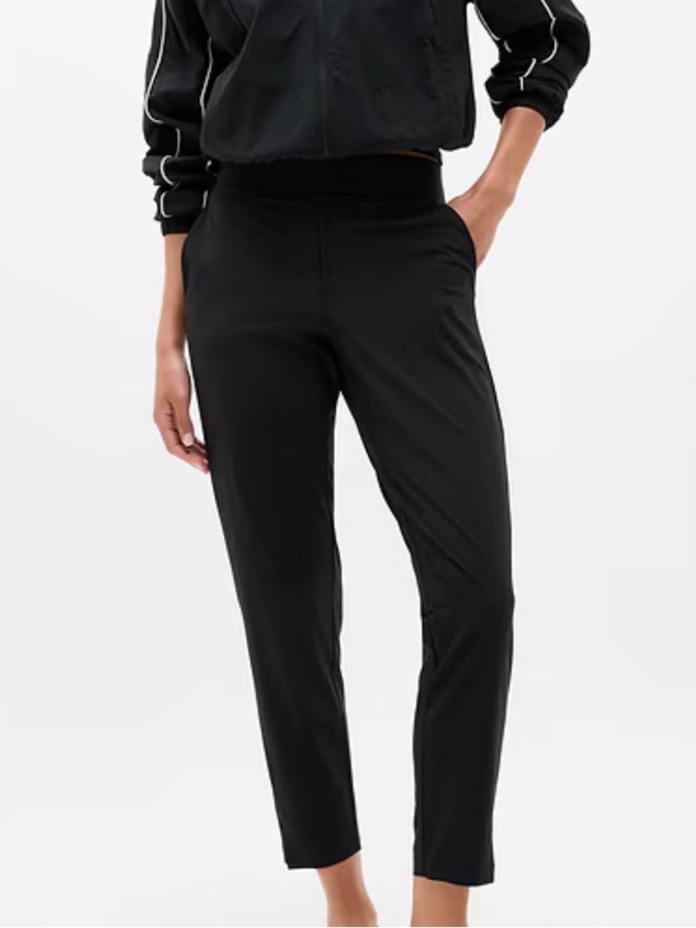 Athleta Brooklyn Ankle Pant Black Performance Moisture Wicking Women’s‎ size 14